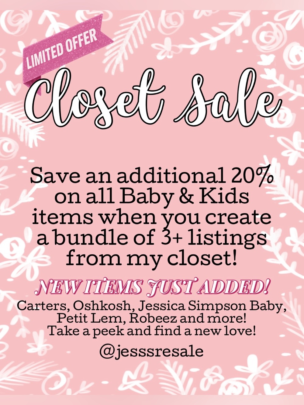 CLOSET SALE